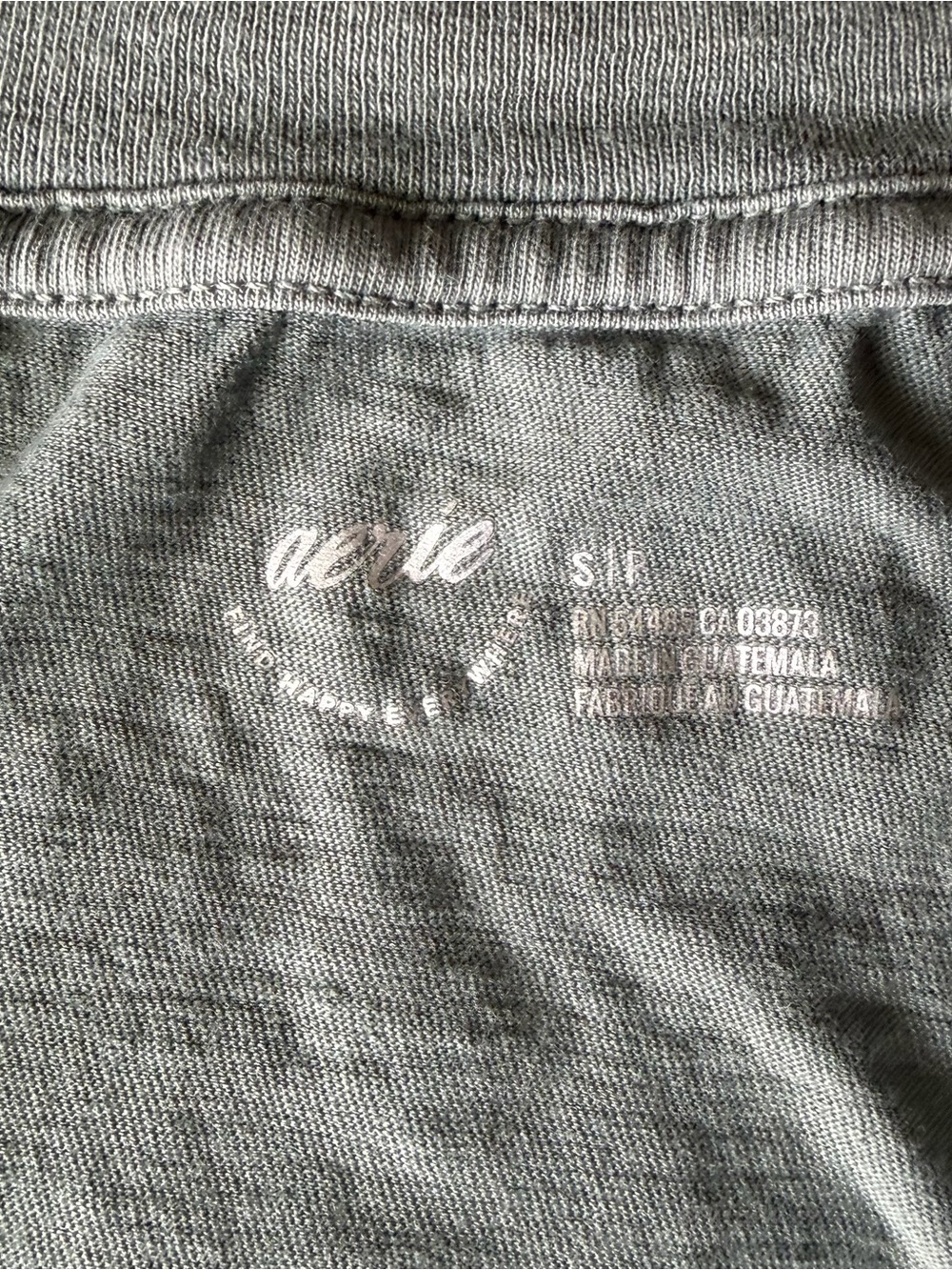 aerie Oversized Green V-Neck Tee - Picture 4 of 5